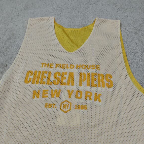 Field House Chelsea Piers NYC Reversible Tank Top Men's L Yellow White Athletic - Picture 3 of 6